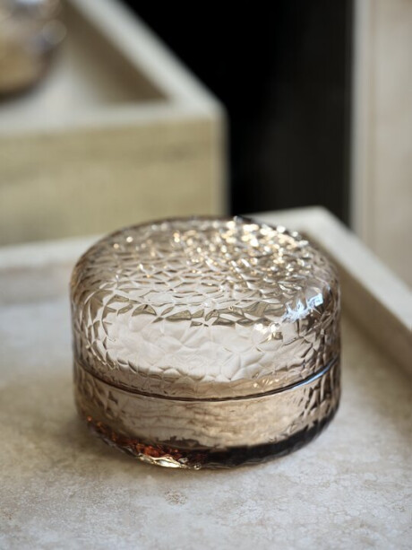 Tarro de almacenaje GENEVAD Ø10xH6 cm vidrio marrón Tarro de almacenaje GENEVAD Ø10xH6 cm vidrio marrón