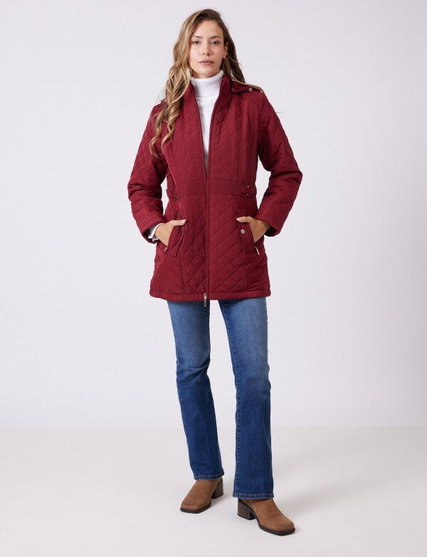 Campera Capitoneada Larga ROJO