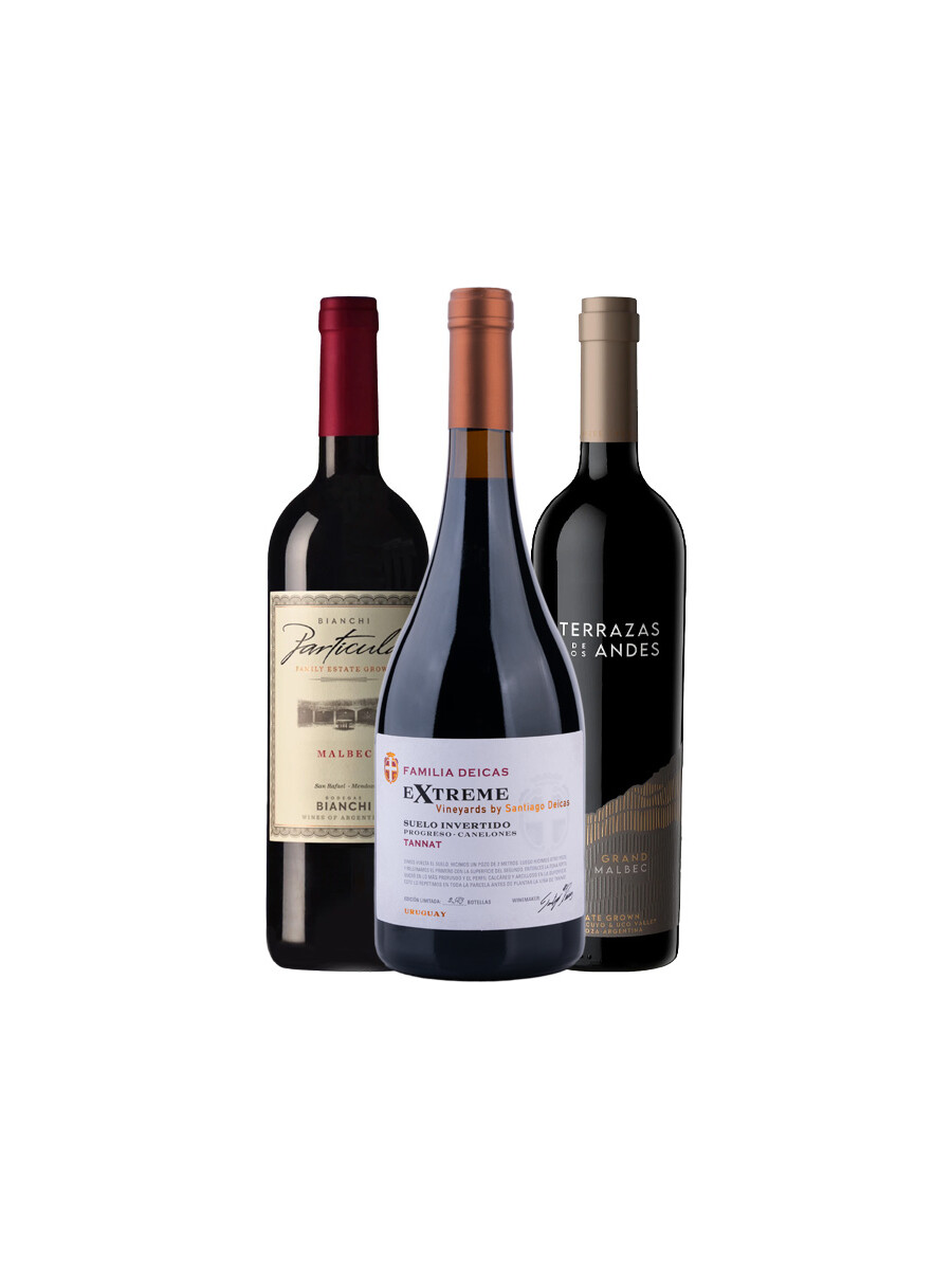 Pack Bacán Selección Malbec Esencial x3 vinos Malbec & Tannat Reserva Pack Bacán Selección Malbec Esencial x3 vinos Malbec & Tannat Reserva