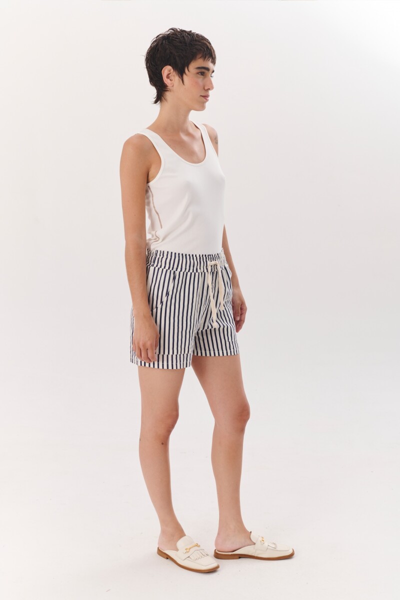 SHORT RAYAS AZUL