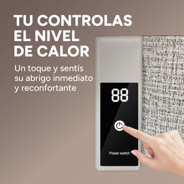 Calentador Plegable Eléctrico De Piernas 4 Velocidades Manta Color Gris