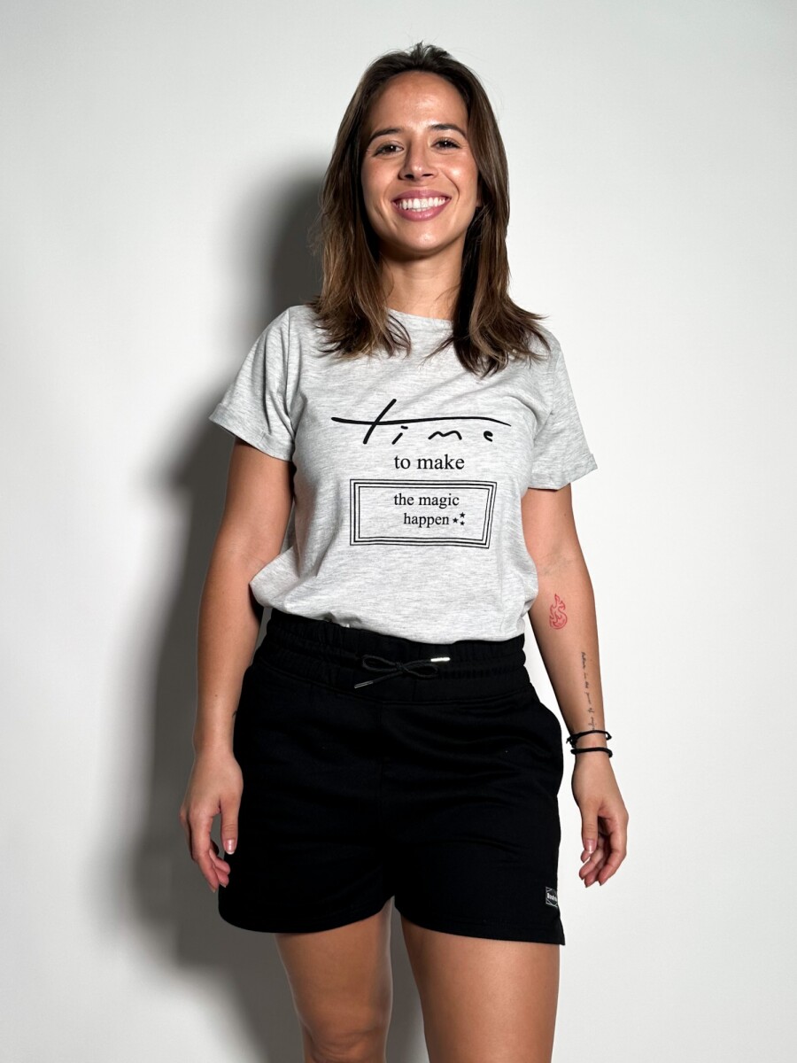 Remera estampada Oriana - Gris Melange 