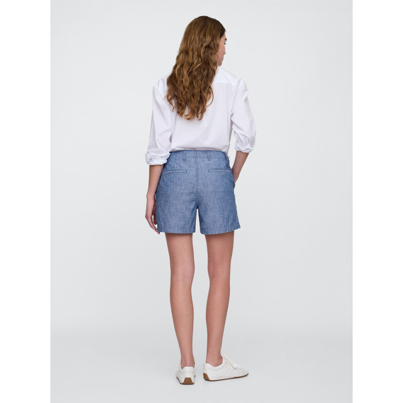 V-DOWNTOWN KHAKI SHORT CHAMBRAY INDIGO CHAMBRAY