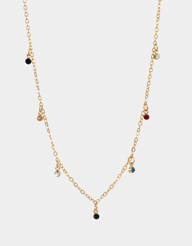 Collares Cortos Con strass Collar Corto Con Strass - Dorado