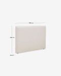 Cabecero desenfundable Jaira de chenilla blanco para cama de hasta 180 cm FSC Mix Credit