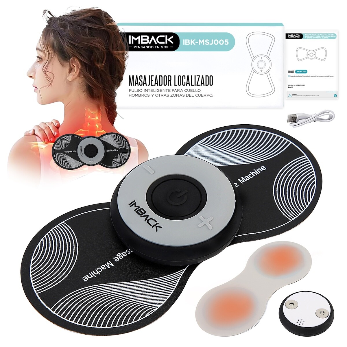 Masajeador Cuerpo Localizado Pulso Inteligente Multifuncion MSJ005 