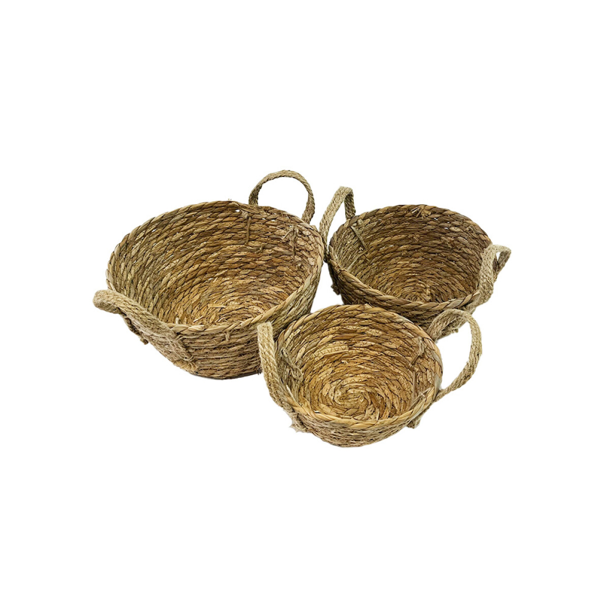 SET 3 CESTOS TEJIDOS D18/D21/D25CM 