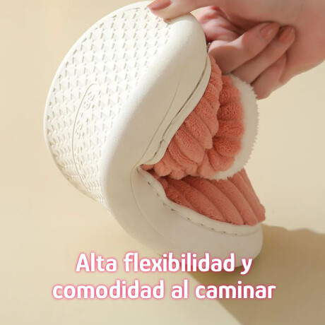 Pantufla de Felpa Super Abrigadas Antideslizante Unisex Naranja