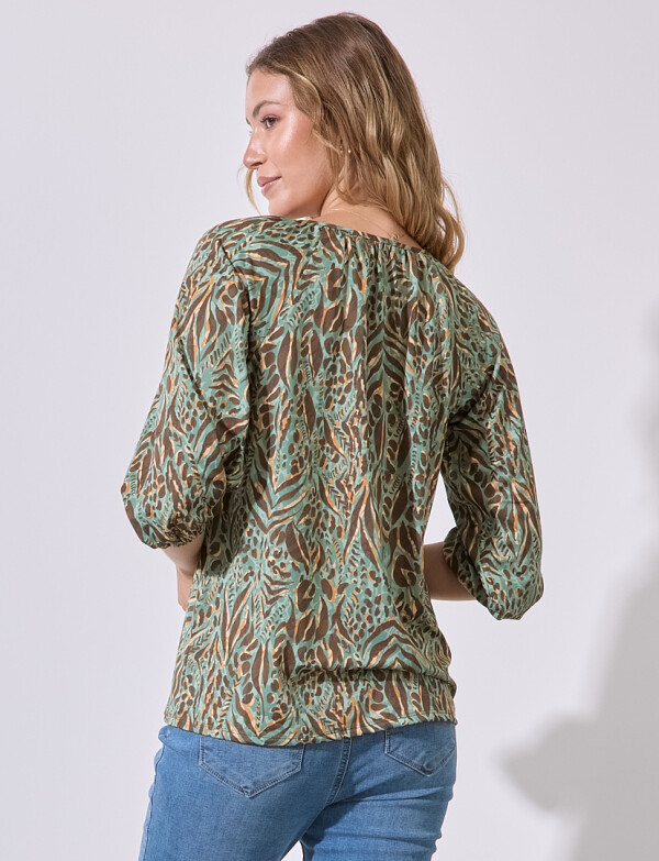 Blusa Printed VERDE/MULTI