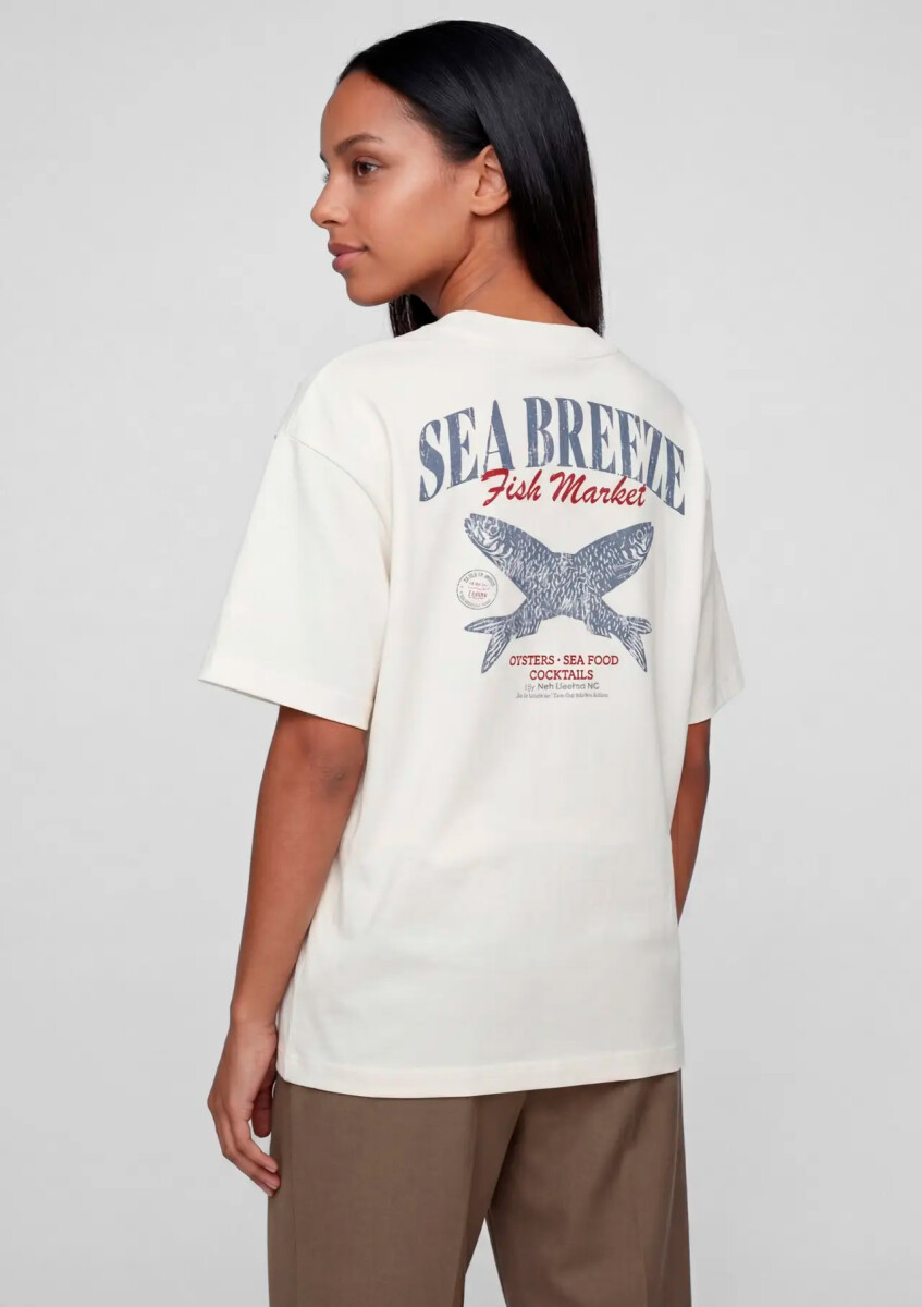 CAMISETA MANGA CORTA CON ESTAMPA - BLANCO - BLANCO 