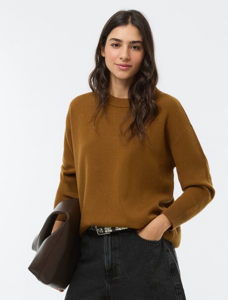 BUZO DE PUNTO - MARRÓN MARRÓN