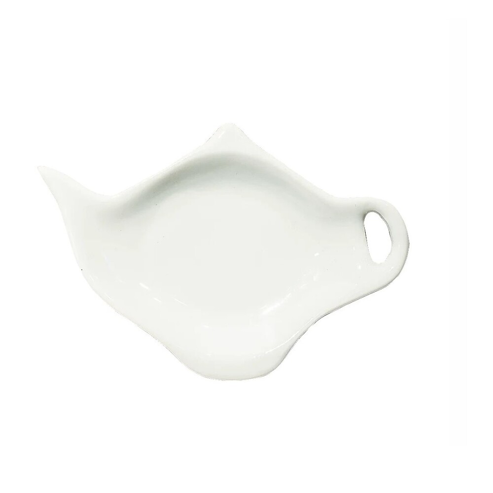 Posa Té en Forma de Tetera de Porcelana Blanca 12 x 8,5 x 2 cm POSA TE C/FORMA TETERA 12X8.5X2CM PORCELANA BLANCO