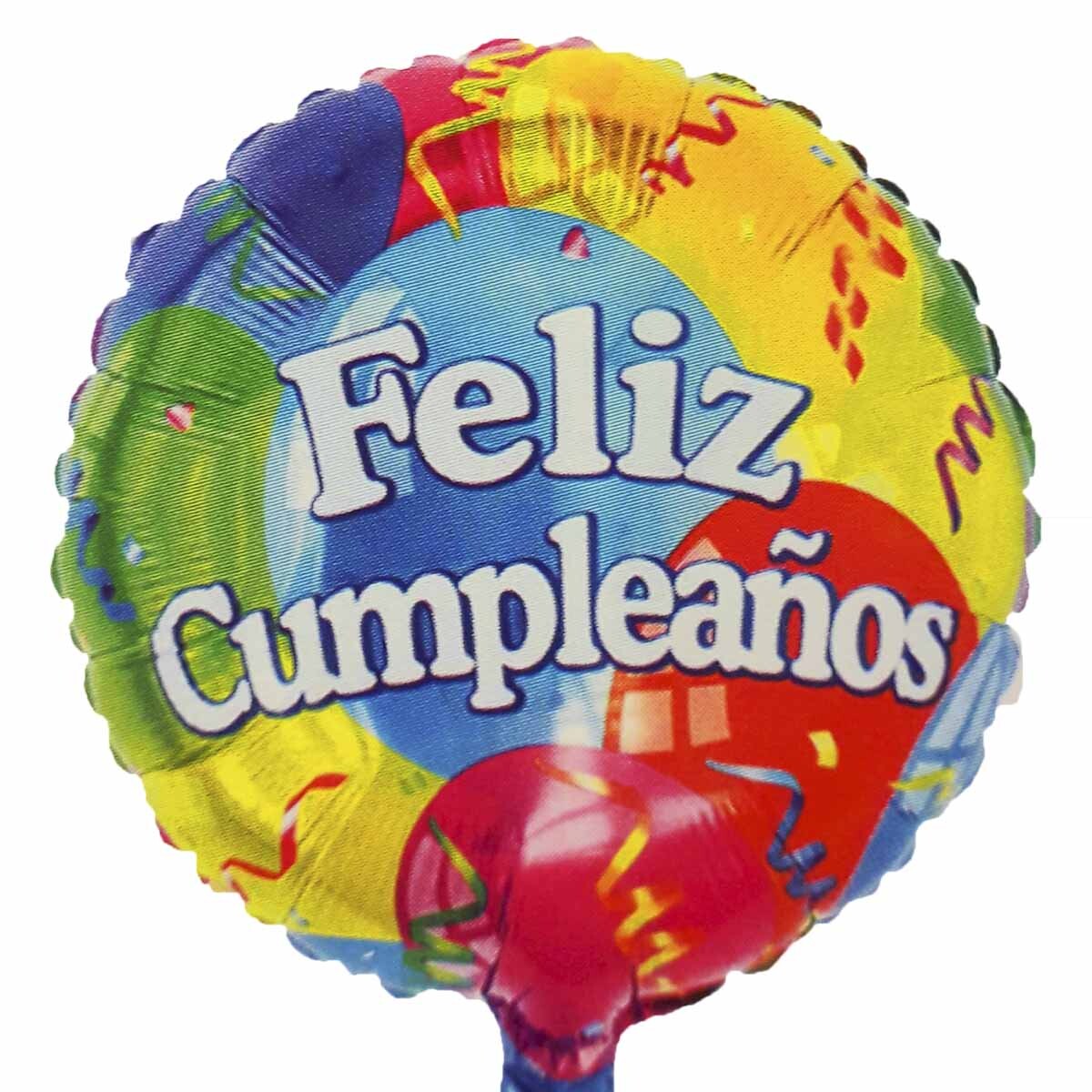 Globo Feliz cumpleaños- cintas y globos colorido 