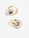 Aros Argollas Metal Aro Argolla Con Dije Metal Biplating - Dorado