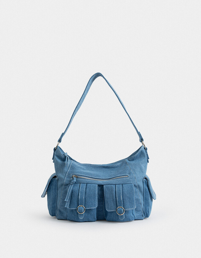 Bandoleras Bandolera Canvas Multipocket - Azul Celeste
