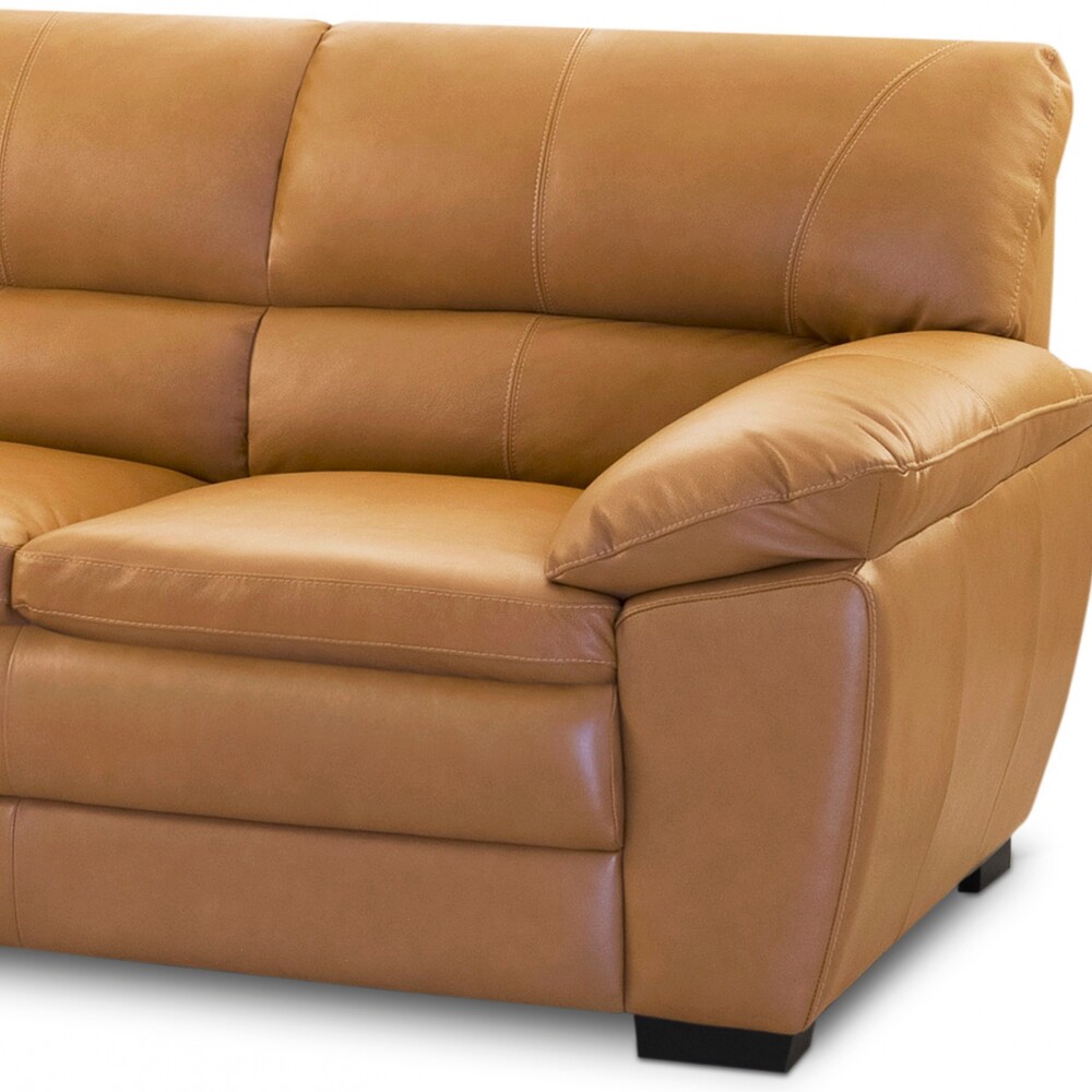 Sillón %100 Cuero - 3 Cuerpos - Premium Camel