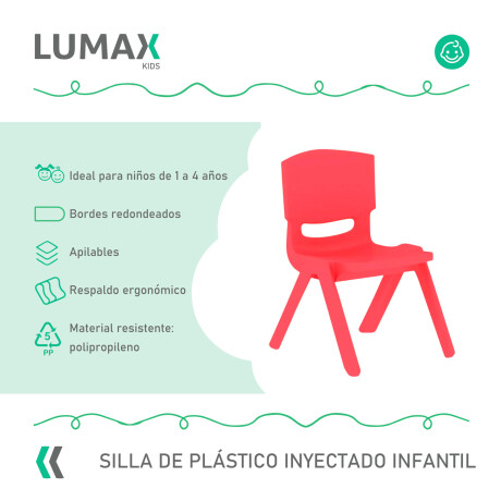 Silla para niños en plástico inyectado colores Rojo