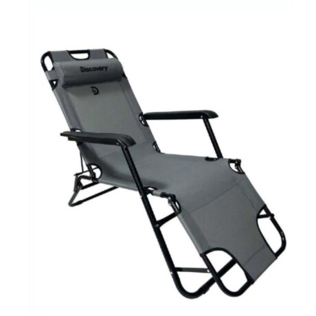 Silla playera Discovery plegable Gris