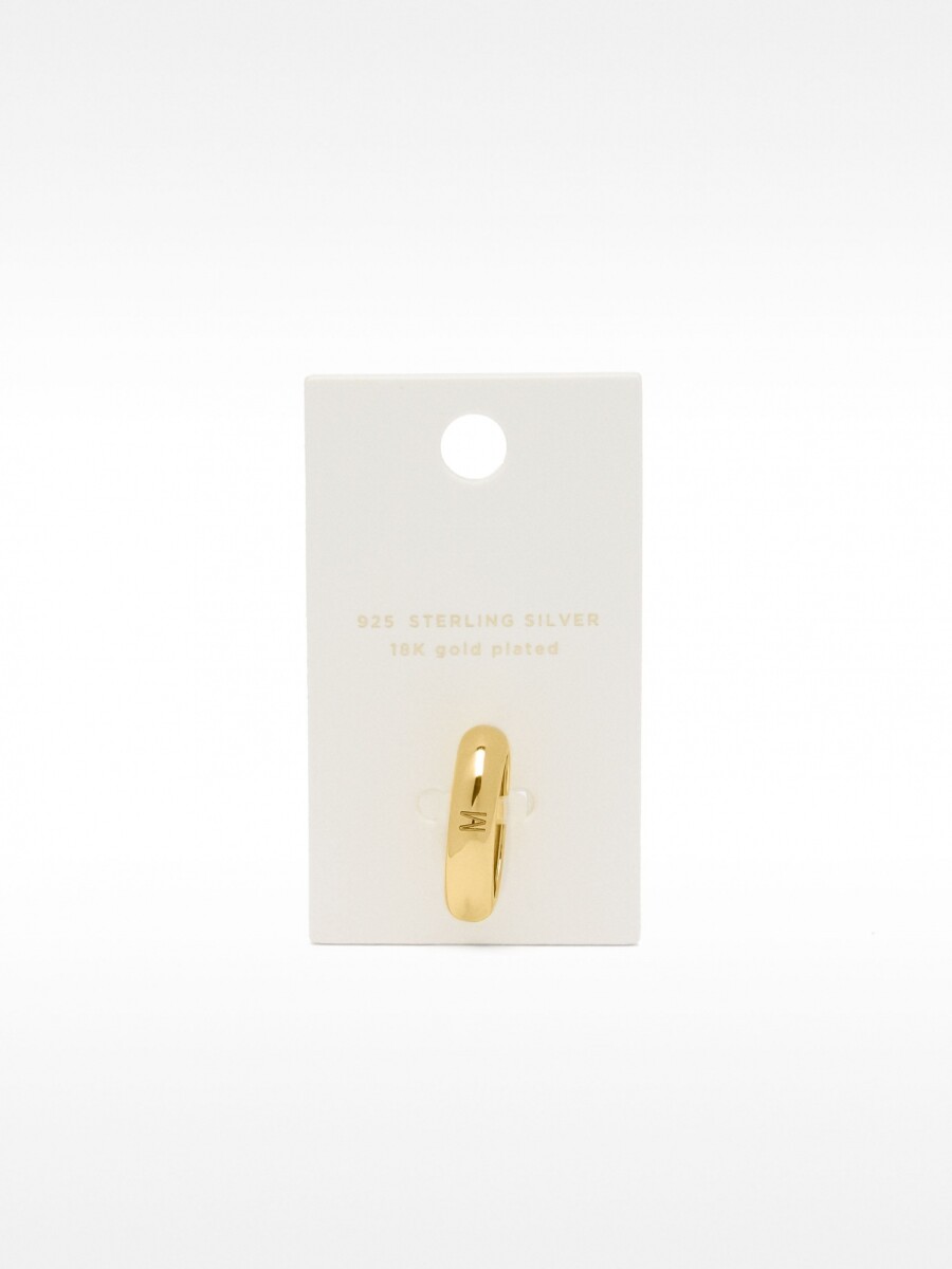 Anillo Redondeado Para Meñique - Plata De Ley 925 dorado