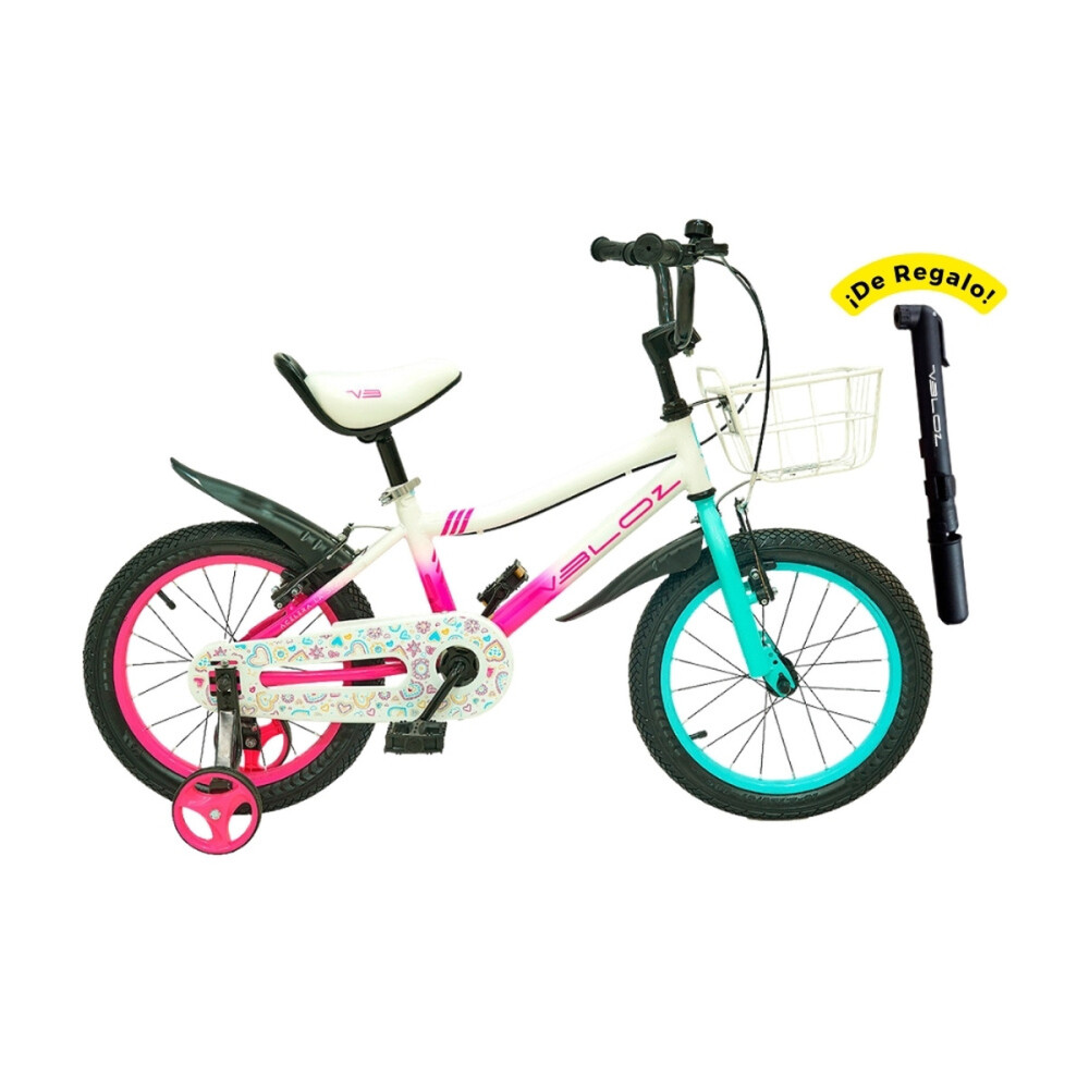BICICLETA VELOZ 16" STARLET TURQUESA/ROSA CICBV16F-102-AR Unica