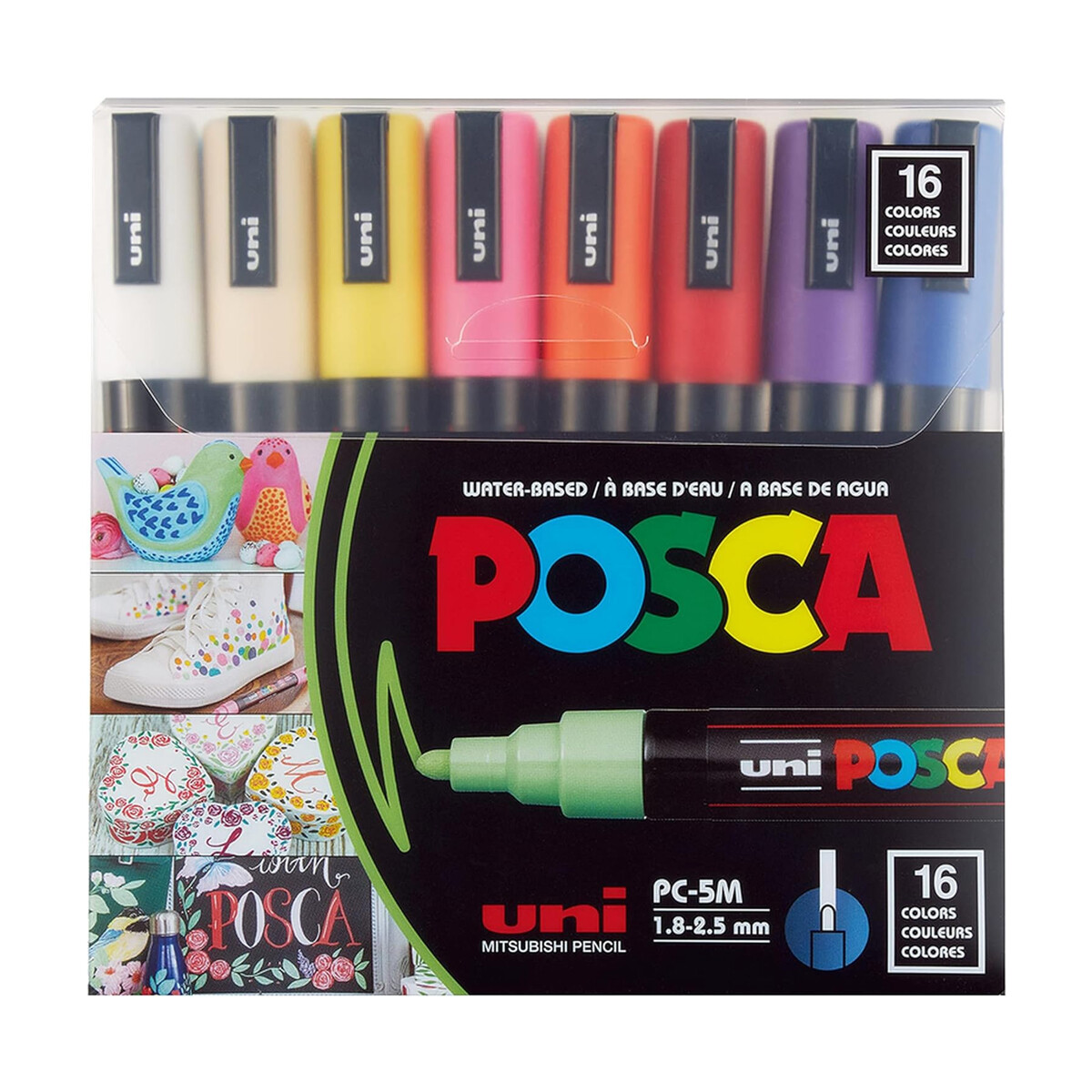 Marcadores Posca PC-5M 16 colores 1.8-2.5mm 