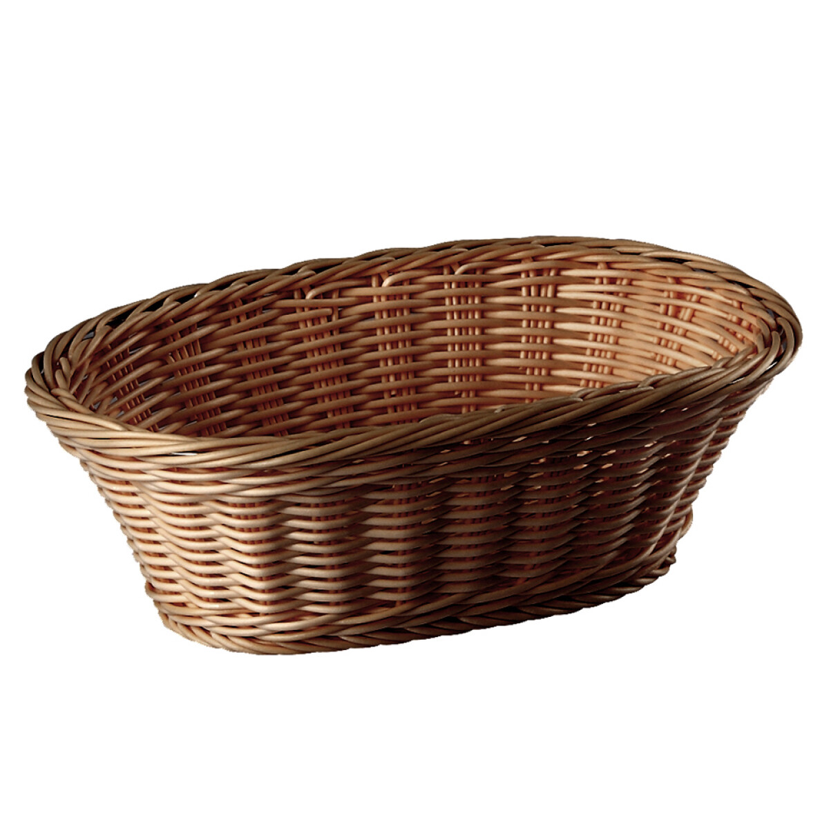 CESTO OVAL RATTAN PLAST24X12.5X6.5CM MARRON 