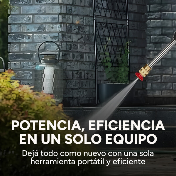 Pistola de Lavado Hidrolavadora Portátil Goldtech 2 Bat+Accs Color Negro