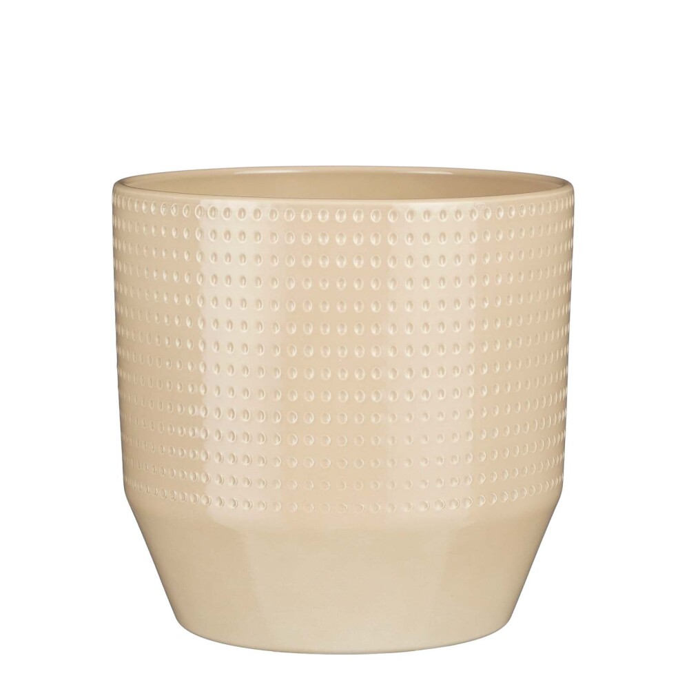 MACETA CERAMICA NATURAL-BEIGE NOLA