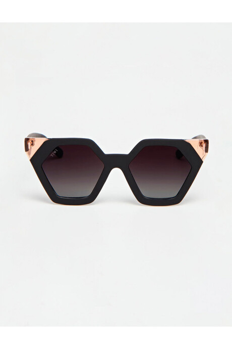 Lentes Tiwi Hexagon Ii Rubber Bicolor Black/pink With Burgundy Gradi