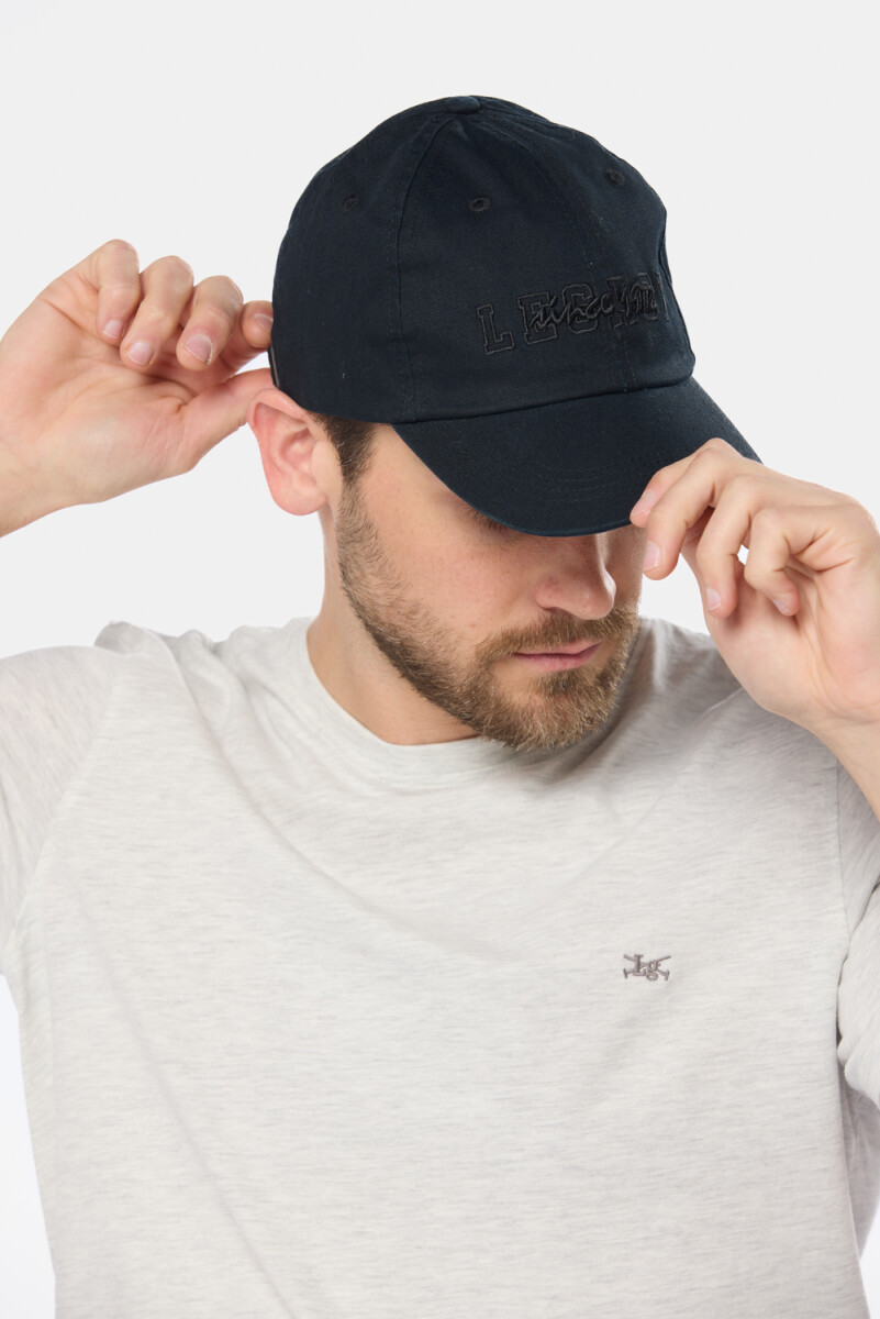 GORRO VISERA DE LONA BORDADO - Negro 