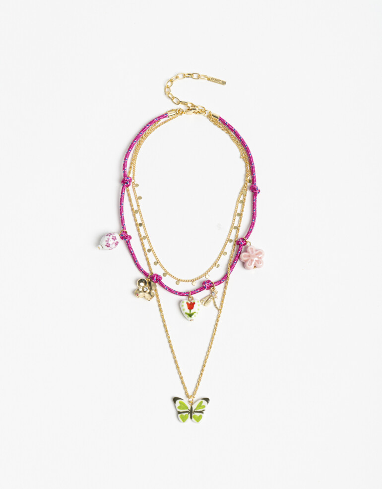 Collares Cortos Color Collar Corto Primavera - Dorado