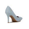 Zapato Formal Mujer Vizzano Clásito Taco Alto Azul Claro
