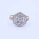 Anillo oro 18k estilo antiguo platino y brillantes. Anillo oro 18k estilo antiguo platino y brillantes.