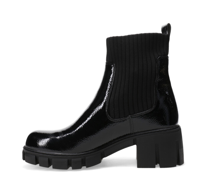 Bota PARIS de charol con elastico Black