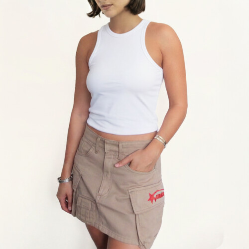 Falda Pulau Short Skirt Beige