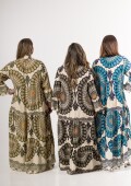 Vestido largo 100% viscosa Made in a Italy Celeste