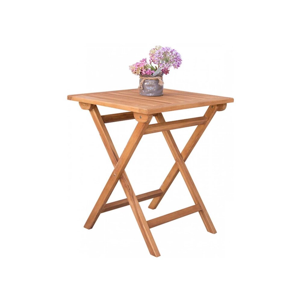 MESA DE EXTERIOR TECA NATURAL-BEIGE MEDAN