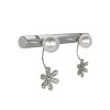 Caravanas Colgantes Perlas Flor- Plata 925 -CA4085 conperla