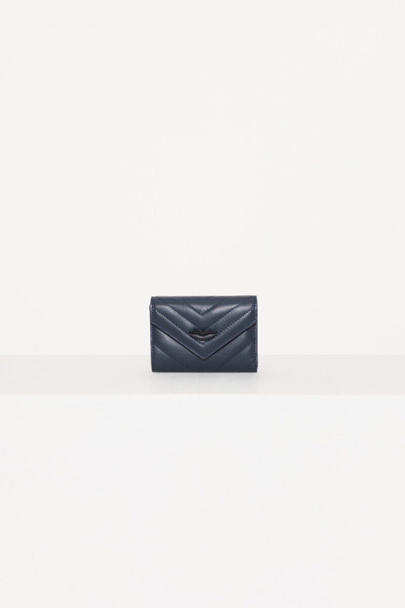 BILLETERA LIPSTICK FLAP Azul