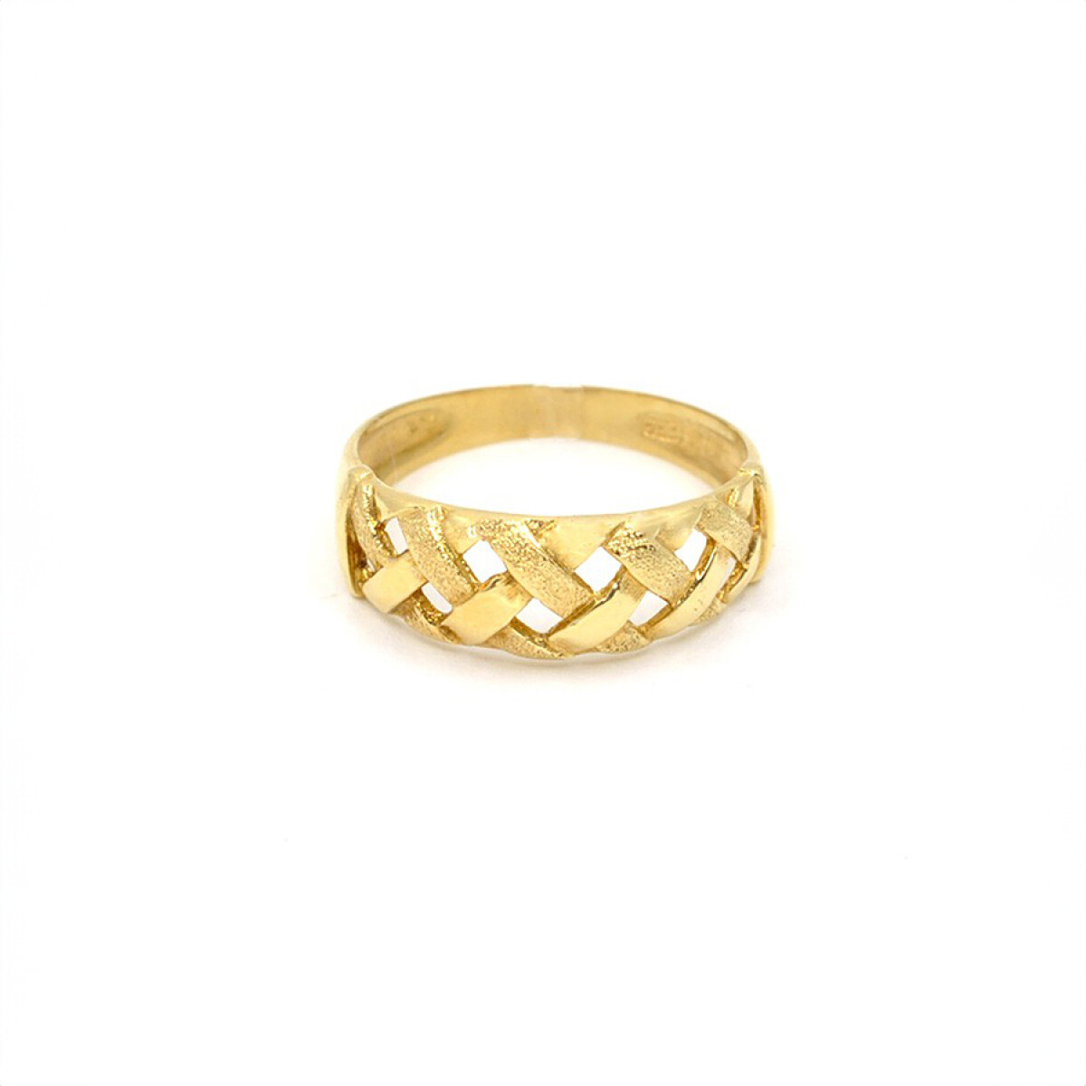 Anillo En Oro18K Amarillo Con Detalles En Calado 