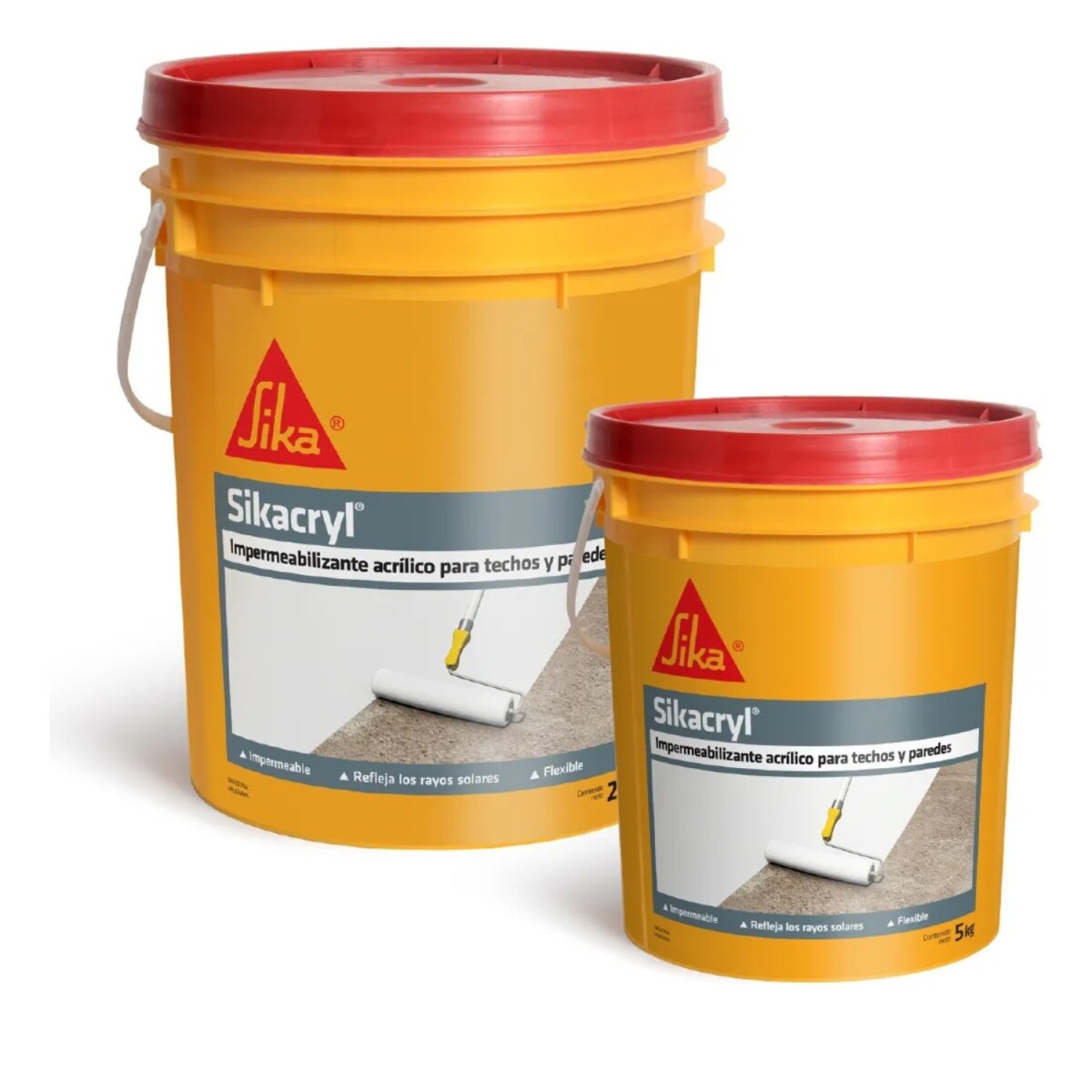 Membrana Liquida Sikacryl Fibrado Acrílica 20 + 5 Kgs Blanca - Blanco 