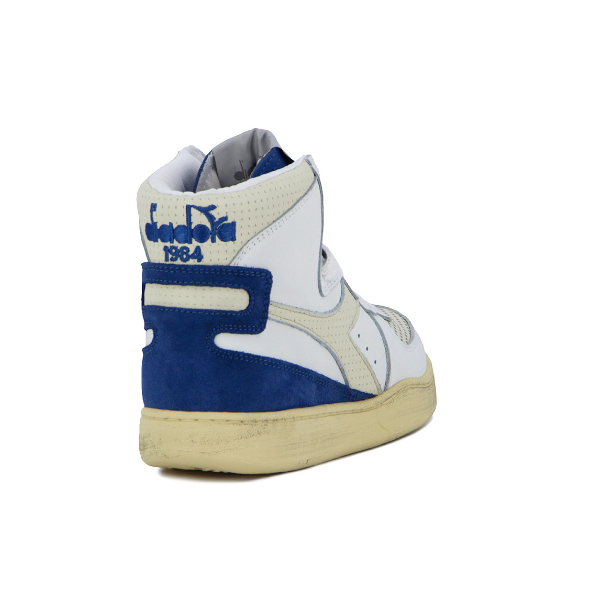 Botas Diadora Heritage MI Basket Unisex - Blanco-Azul — Macri Sport Center