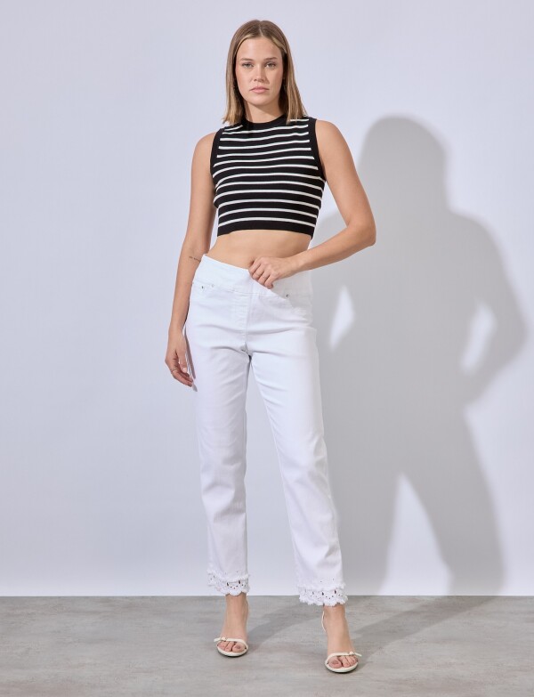 Jegging Bordada BLANCO