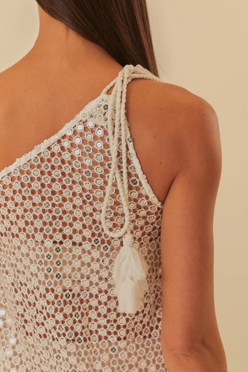 VESTIDO BRILLO Blanco