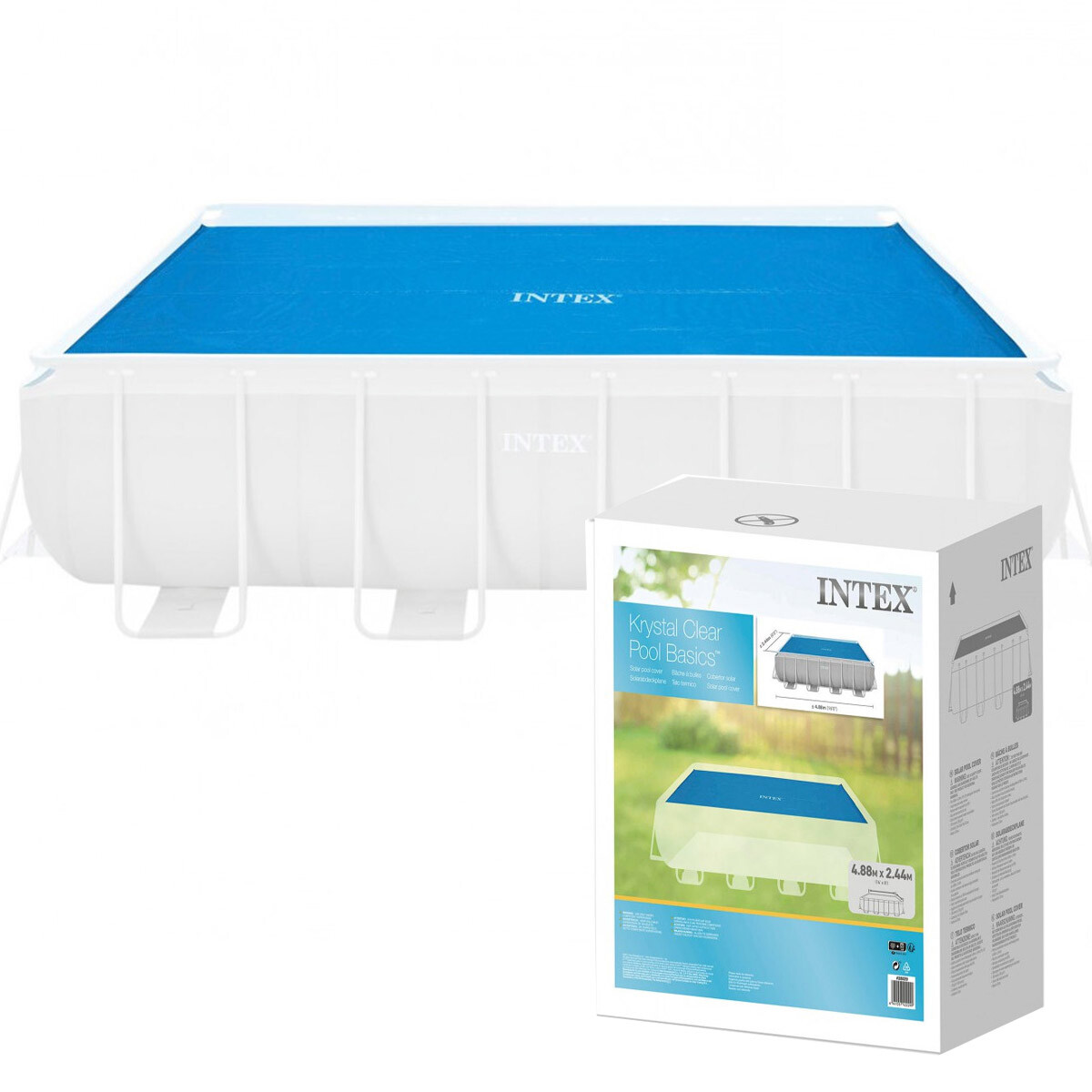 Cobertor Solar Intex Piscina Estructural 488x244 Cm - Inx028029 