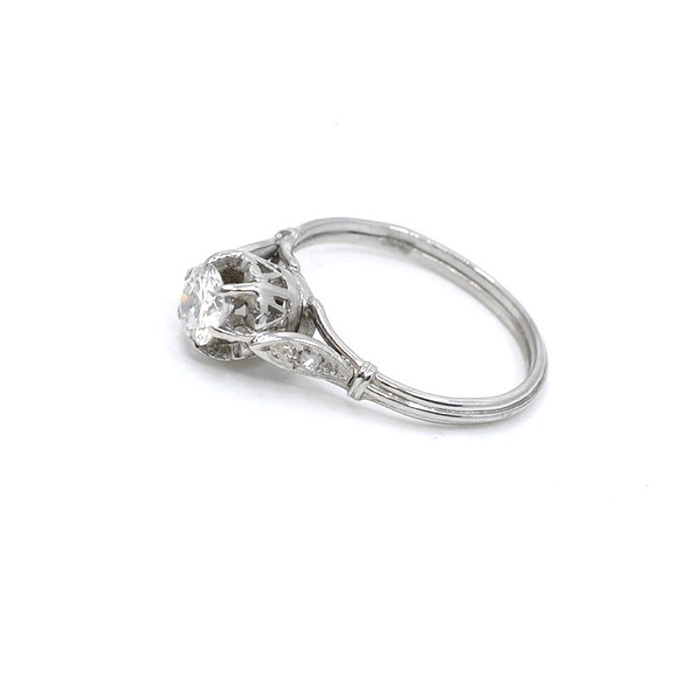 Anillo Antiguo En Oro 18K, Brillantes Y Diamantes Anillo Antiguo En Oro 18K, Brillantes Y Diamantes