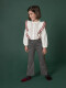 Pantalon Campana Con Cinta Lateral Gris Marengo
