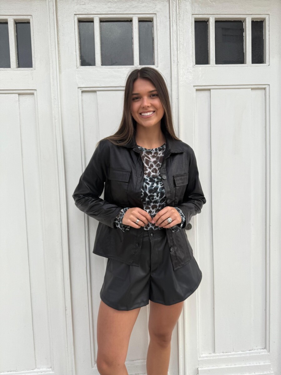 Chaqueta metalizada - negra 