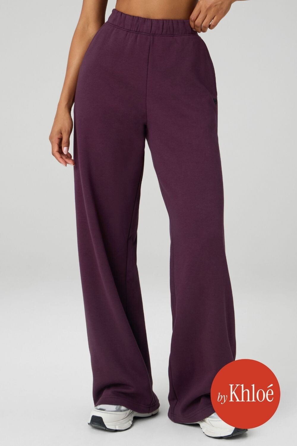 Cozy Fleece Wide Leg Sweatpant-Short Oxblood