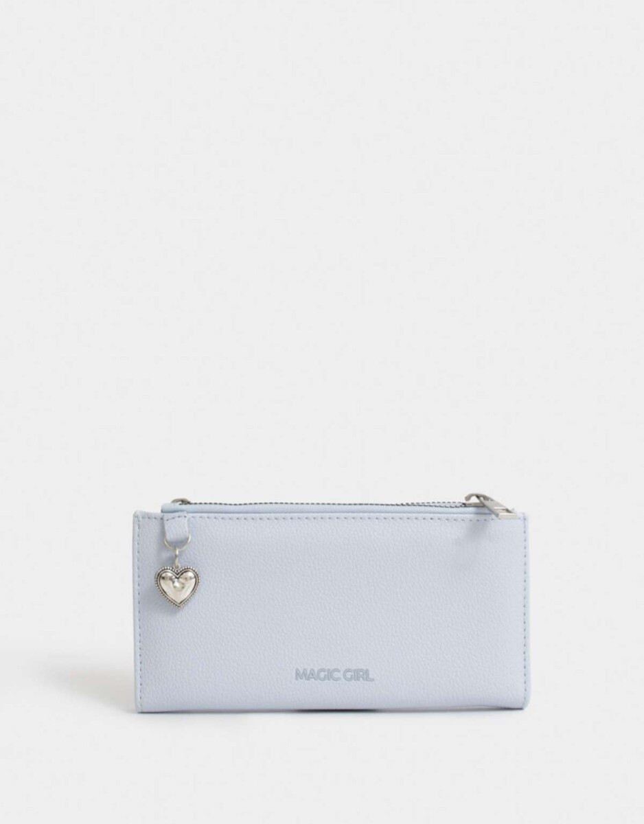 Billetera Fichero Negro - Azul Celeste 